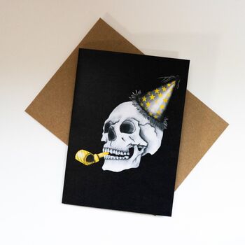 Party Skull Gothic Birthday Card, 5 of 7