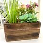 Personalised Wooden Pot Planter With Copper Message, thumbnail 6 of 9