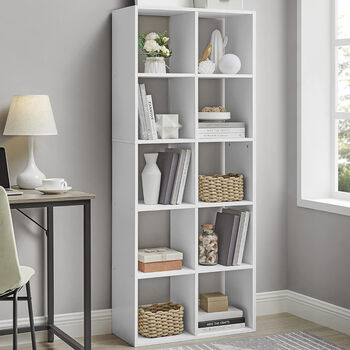 Bookcase Divider Shelf Storage Unit Scandinavian Style, 4 of 6