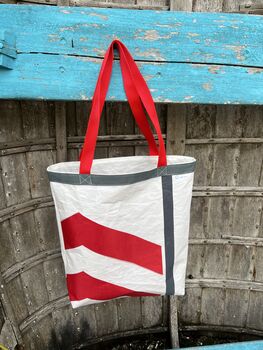 Genoa Upcycled Sailcloth Tote Bag, 7 of 7