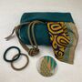 Handmade Recycled Sari Fabric Handbag Travel Mirror, thumbnail 10 of 11