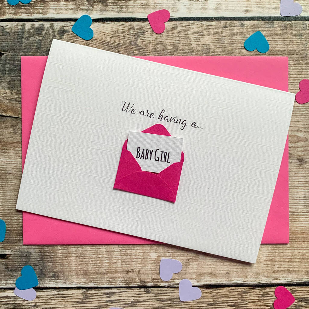 Personalised Baby Reveal Card By Ruby Wren Designs
