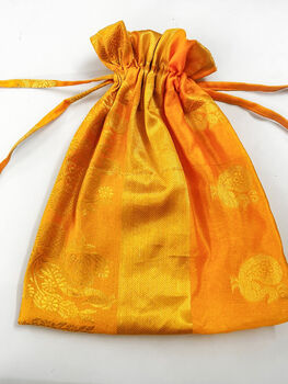 Large Sari Gift Pouches, Reusable, Handmade, 4 of 11
