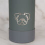 Bulldog 30oz Water Bottle With Removable Dog Bowl In Pink/ Grey/ Cream, thumbnail 9 of 10
