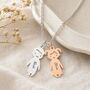 Personalise Child Charm Necklace Custom Name Date Engraved, thumbnail 3 of 10