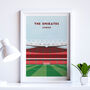 Personalised Football Stadium Art Print Gift : Request Any Stadium, thumbnail 1 of 11