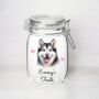 Personalised Huskey Kilner Style Dog Treat Jar C, thumbnail 2 of 2