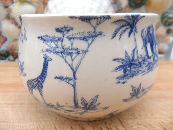 Open Sugar Bowl In Blue Safari Design, 3 of 7