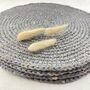 Fair Trade Crochet Table Mats Banana Allo 28cm 4pc Set, thumbnail 9 of 12