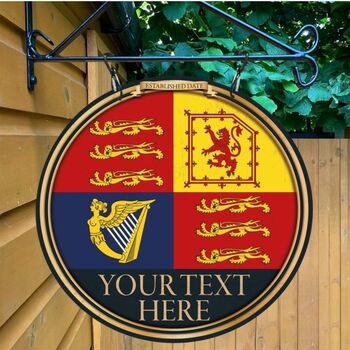 Royal Standard Personalised Home Pub Man Cave Sign, 2 of 8
