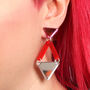 Colourful Acrylic Fan Shaped Earrings, thumbnail 2 of 8