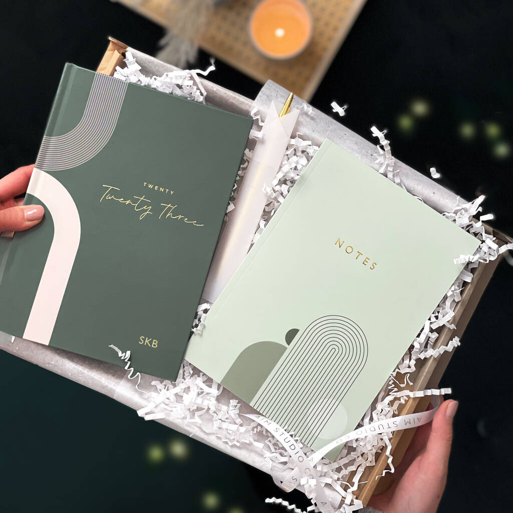 Personalised Planner And Notebook Stationery Gift Set By AIM Studio Co