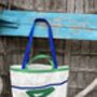 Gennaker Upcycled Sailcloth Two Handle Bag, thumbnail 2 of 6