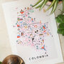 Colombia Inky Illustrated Map, thumbnail 5 of 5