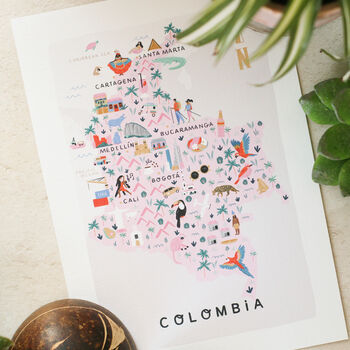 Colombia Inky Illustrated Map, 5 of 5
