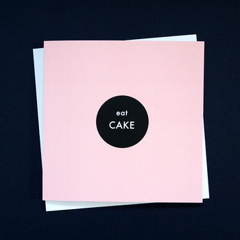 'Eat Cake' Greetings Card Or Party Invitation, 4 of 4