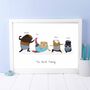 Personalised Guinea Pig Aerobic Family And Friends Print, thumbnail 1 of 2