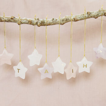 Personalised Crystal Star Christmas Decorations, 9 of 12