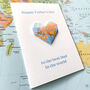 Father's Day Origami Map Heart Card, thumbnail 2 of 5