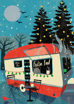 Festive Food Van Christmas Card, 2 of 2