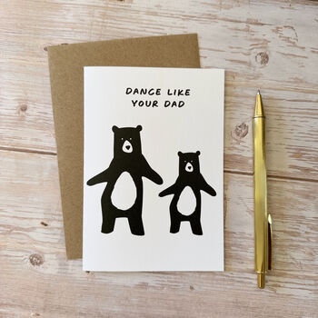 Daddy Bear Dancing, Funny Father's Day A6 Card, 2 of 6