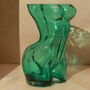 G Decor Extra Large Teal Female Torso Shaped Glass Vase, thumbnail 3 of 4