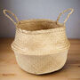 Natural Seagrass Belly Basket, thumbnail 5 of 5