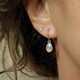 Moonstone Earrings In Gold, June Birthstone Gift, thumbnail 7 of 9