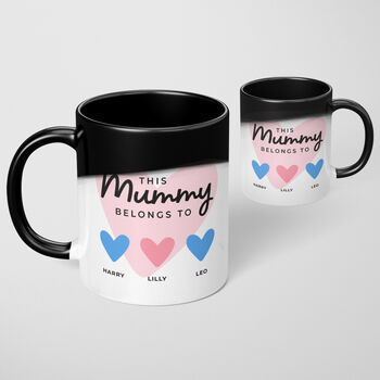 Mum Mummy Personalised Heart Mug Mothers Day Birthday, 5 of 5