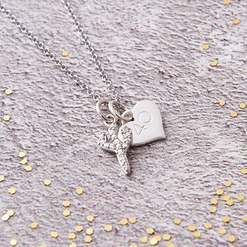Diamond Cactus Charm Necklace In Silver, 2 of 4