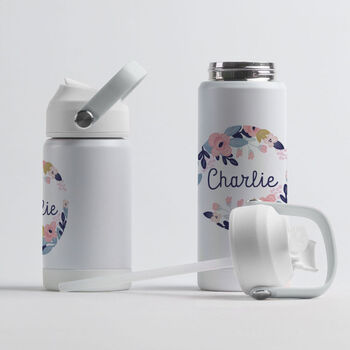 Personalised Flourish Design Kids Water Bottle, 2 of 6