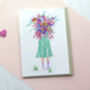 Bouquet Of Flowers Valentine's Card, thumbnail 4 of 4
