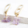 Recycled Brass Ametrine Beads Abstract Earrings, thumbnail 3 of 3