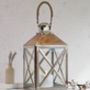 Reclaimed Wood And Stainless Steel Candle Lantern, thumbnail 4 of 5