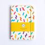 Rainbow Notebook |Elastic Enclosure |Sprinkles Pattern, thumbnail 7 of 7