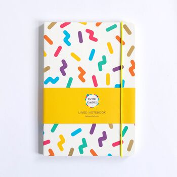 Rainbow Notebook |Elastic Enclosure |Sprinkles Pattern, 7 of 7