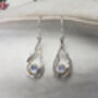 Cabochon Moonstone Dangle Earrings, thumbnail 1 of 4