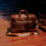 Vintage Look Genuine Leather Briefcase, thumbnail 4 of 12