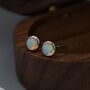 Ethiopian Opal Stone Stud Earrings In Sterling Silver, thumbnail 7 of 12