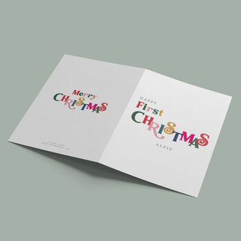 Personalised Baby's First Christmas Card, 3 of 4