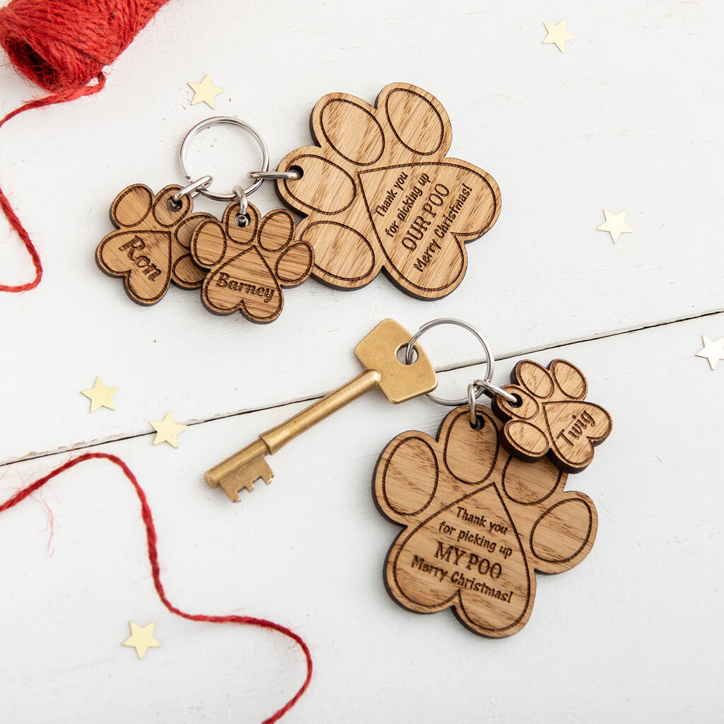 Personalised Paw Print Keyring For Pet Parent, 1 of 4