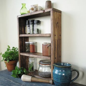 Reclaimed Wooden Kitchen Spice Rack, 2 of 3