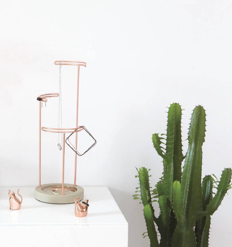 Concrete And Copper Jewellery Stand, 1 of 3