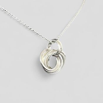 Knot Of Friendship Sterling Silver Necklace, 5 of 5