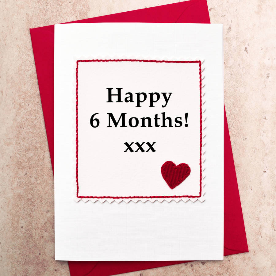 Six Month Anniversary Card By Jenny Arnott Cards & Gifts ...