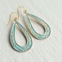 Floral Leaf Teardrop Hoop Earrings, thumbnail 7 of 7