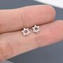 Sterling Silver Star Of David Stud Earrings, thumbnail 9 of 11