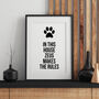 Personalised 'In This House' Dog Print, thumbnail 1 of 3