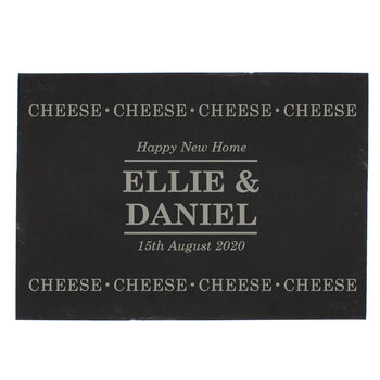 Personalised Cheese Cheese Cheese Slate Cheeseboard, 4 of 4