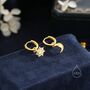 Sun And Moon Face Hoop Earrings In Sterling Silver, thumbnail 5 of 12